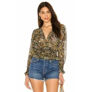 NEW Blue Life Cora Top Navy Paisley